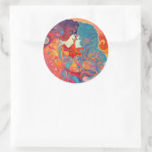 Haar liefde, haar manier ronde sticker (Tas)