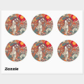 Haar liefde, haar manier ronde sticker (Vel)