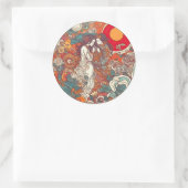 Haar liefde, haar manier ronde sticker (Tas)