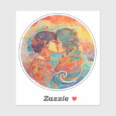 Haar liefde, haar manier sticker (Vel)