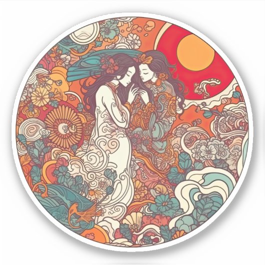 Haar liefde, haar manier sticker (Voorkant)