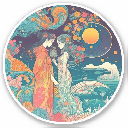 Haar liefde, haar manier sticker (Voorkant)