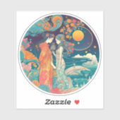 Haar liefde, haar manier sticker (Vel)