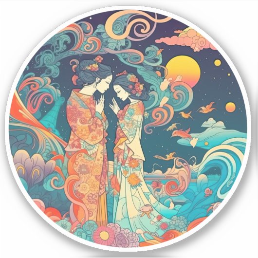 Haar liefde, haar manier sticker (Voorkant)