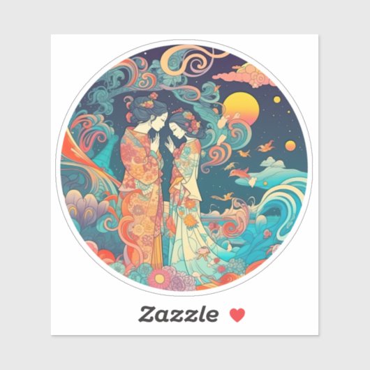 Haar liefde, haar manier sticker (Vel)