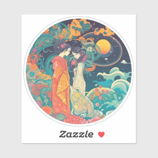 Haar liefde, haar manier sticker (Vel)