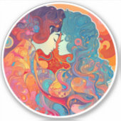 Haar liefde, haar manier sticker (Voorkant)