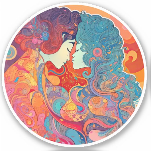 Haar liefde, haar manier sticker (Voorkant)