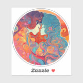 Haar liefde, haar manier sticker (Vel)