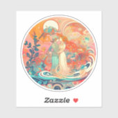 Haar liefde, haar manier sticker (Vel)