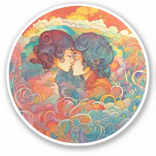 Haar liefde, haar manier sticker (Voorkant)