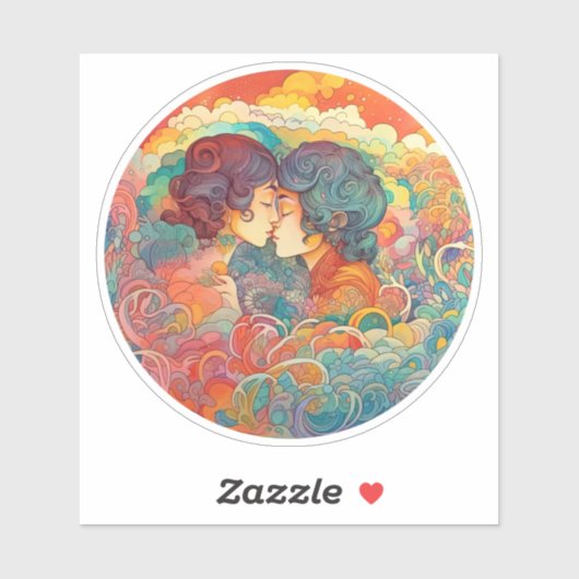 Haar liefde, haar manier sticker (Vel)