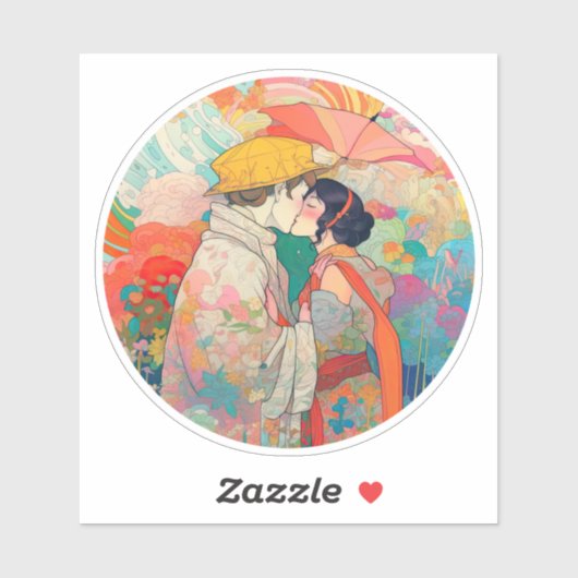 Haar liefde, haar manier sticker (Vel)