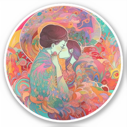 Haar liefde, haar manier sticker (Voorkant)