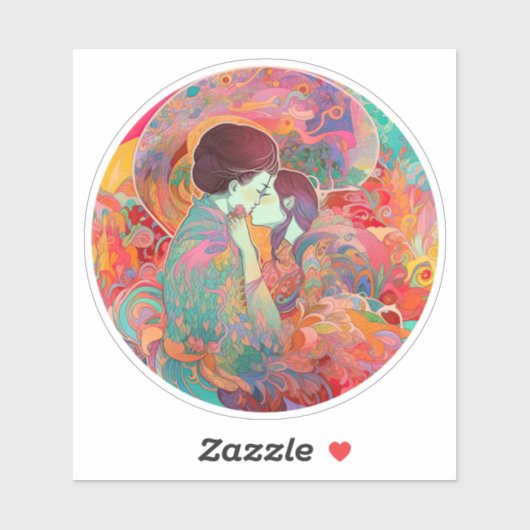 Haar liefde, haar manier sticker (Vel)