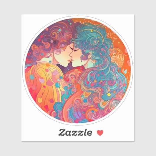 Haar liefde, haar manier sticker (Vel)