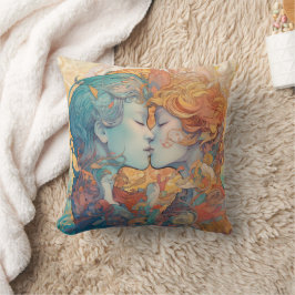 Haar liefde, haar manier | Stijl van lesbische kus Kussen