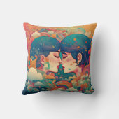 Haar liefde, haar manier | Stijl van lesbische kus Kussen (Achterkant)