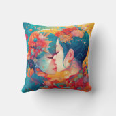 Haar liefde, haar manier | Stijl van lesbische kus Kussen (Achterkant)