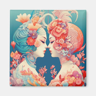 Haar liefde, haar manier   Stijl van lesbische kus Magneet