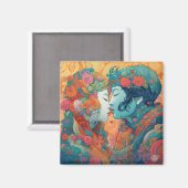 Haar liefde, haar manier | Stijl van lesbische kus Magneet (Voorkant / Achterkant)