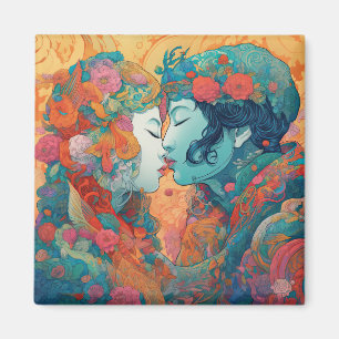 Haar liefde, haar manier   Stijl van lesbische kus Magneet