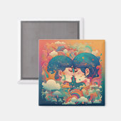 Haar liefde, haar manier | Stijl van lesbische kus Magneet (Voorkant / Achterkant)