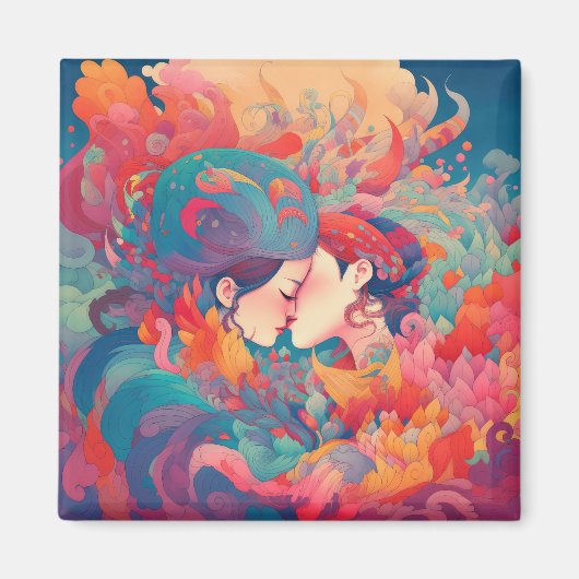 Haar liefde, haar manier | Stijl van lesbische kus Magneet (Voorkant)