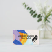 Haar Logo | Artistieke penseelstreken Klantenkaartje (Staand voorkant)