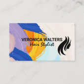 Haar Logo | Artistieke penseelstreken Klantenkaartje (Voorkant)