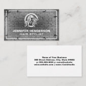 Haar Logo | Brick Wall | Neon Lights Visitekaartje (Voorkant / Achterkant)