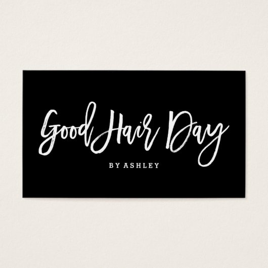 Haar logo elegante typografie cadeaubon visitekaartje (Voorkant)