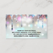 Haar Logo | Glitter Drip | Shiny Bokeh Glow Klantenkaartje (Achterkant)