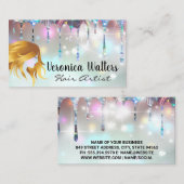 Haar Logo | Glitter Drip | Shiny Bokeh Glow Klantenkaartje (Voorkant / Achterkant)