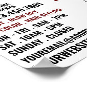 Haar Logo, Haar Stylist, Hair Salon Advert Poster (Hoek)