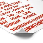 Haar Logo, Haar Stylist, Hair Salon Advert Poster (Hoek)