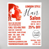 Haar Logo, Haar Stylist, Hair Salon Advert Poster (Voorkant)