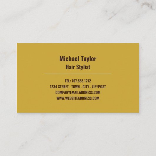 Haar Logo, Hair Stylist, Hair Salon Visitekaartje (Achterkant)