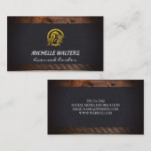 Haar Logo | Lederhout Visitekaartje (Voorkant / Achterkant)