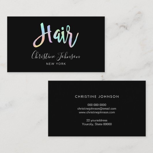 Haar logo visitekaartje (Voorkant / Achterkant)