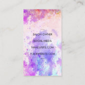 Haar Logo | Waterverf Artistiek Visitekaartje (Achterkant)