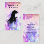 Haar Logo | Waterverf Artistiek Visitekaartje (Voorkant / Achterkant)