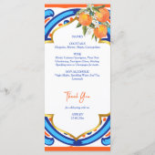 Haar Main Squeeze oranje blauw menukaart (Achterkant)