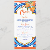 Haar Main Squeeze oranje blauw menukaart (Voorkant)