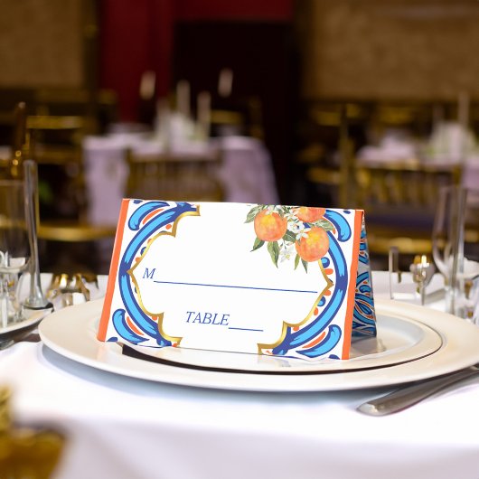 Haar Main Squeeze oranje blauw vrijgezellenfeest Plaatskaartje