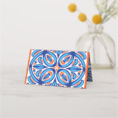 Haar Main Squeeze oranje blauw vrijgezellenfeest Plaatskaartje (Achterkant)