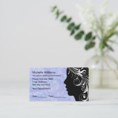 Haar Make-up Afspraak Visitekaartjes (Staand voorkant)