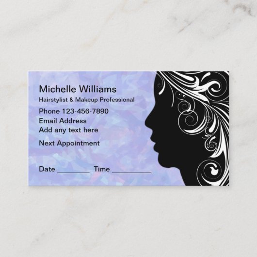 Haar Make-up Afspraak Visitekaartjes (Voorkant)