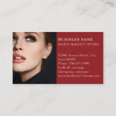 Haar & Make-up Artiesten 4 Foto college Zwart Luxe Visitekaartje (Achterkant)