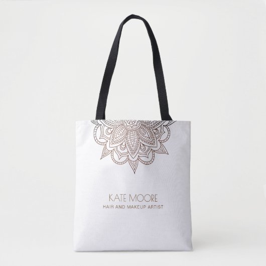 Haar make-up artist Mandala Lace Tote Bag (Voorkant)